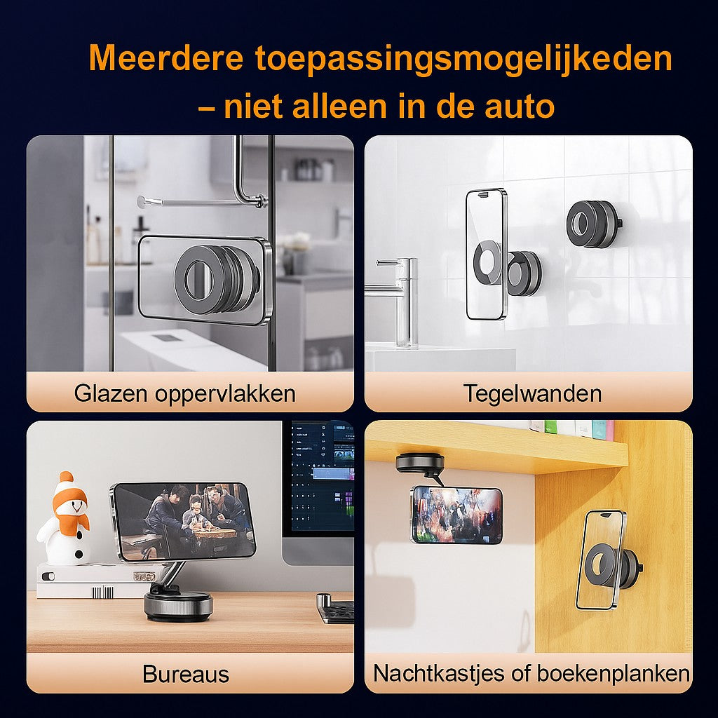 MagnoGrip™ – 360° magnetische autohouder voor veilige, handsfree ritten🚗